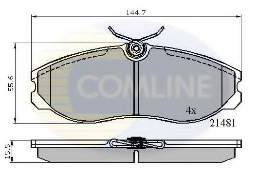 Комплект тормозных колодок, дисковый тормоз CBP0447 COMLINE