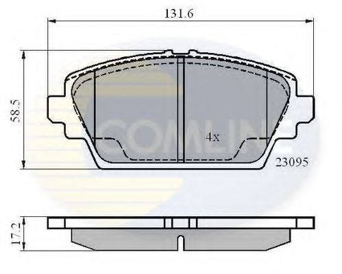 Комплект тормозных колодок, дисковый тормоз CBP0802 COMLINE