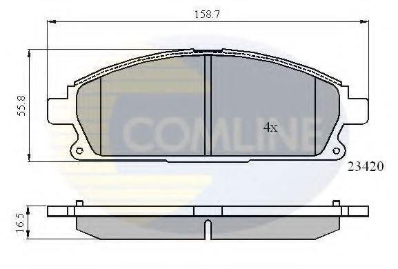 Комплект тормозных колодок, дисковый тормоз CBP0591 COMLINE