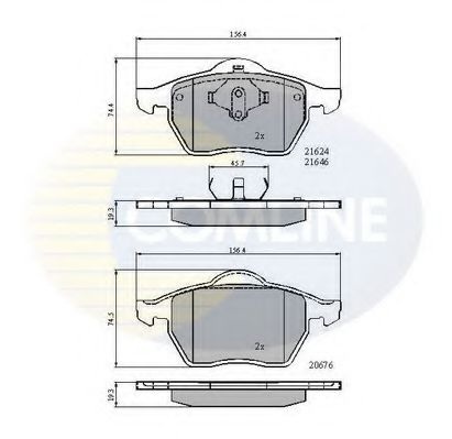 Комплект тормозных колодок, дисковый тормоз CBP01092 COMLINE