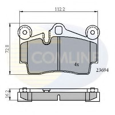 Комплект тормозных колодок, дисковый тормоз CBP01316 COMLINE