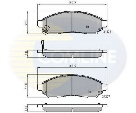Комплект тормозных колодок, дисковый тормоз CBP31520 COMLINE