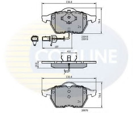 Комплект тормозных колодок, дисковый тормоз CBP11025 COMLINE