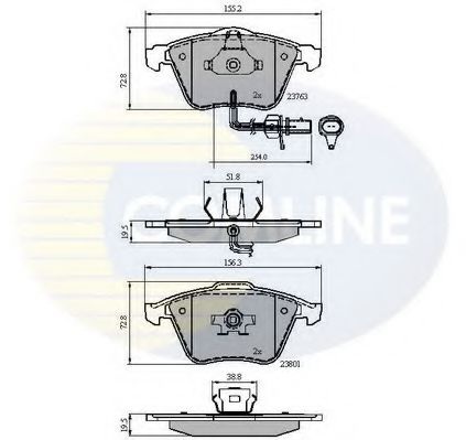 Комплект тормозных колодок, дисковый тормоз CBP11753 COMLINE