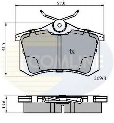 Комплект тормозных колодок, дисковый тормоз CBP0797 COMLINE