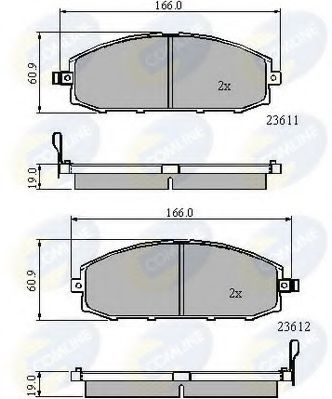 Комплект тормозных колодок, дисковый тормоз CBP3777 COMLINE