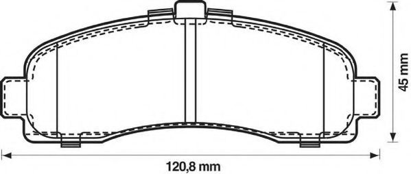 Комплект тормозных колодок, дисковый тормоз 572257S STOP