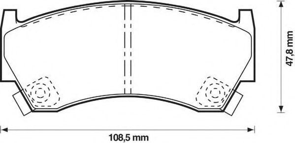 Комплект тормозных колодок, дисковый тормоз 572396S STOP