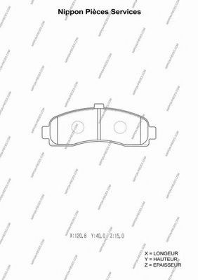Комплект тормозных колодок, дисковый тормоз N360N56 NPS