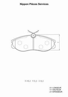 Комплект тормозных колодок, дисковый тормоз N360N59 NPS