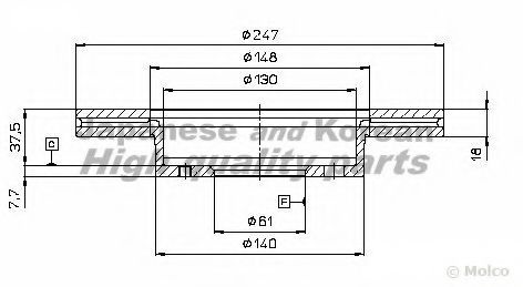 Тормозной диск 0990-2701 ASHUKI
