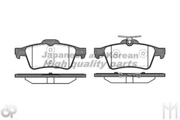 Комплект тормозных колодок, дисковый тормоз M075-35 ASHUKI