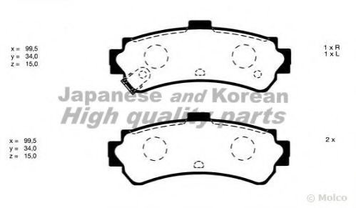 Комплект тормозных колодок, дисковый тормоз N011-77 ASHUKI