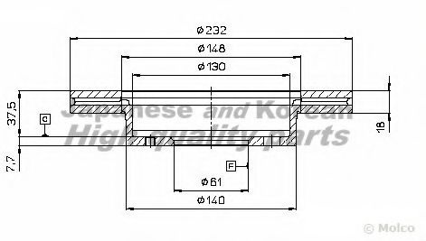 Тормозной диск N013-20 ASHUKI