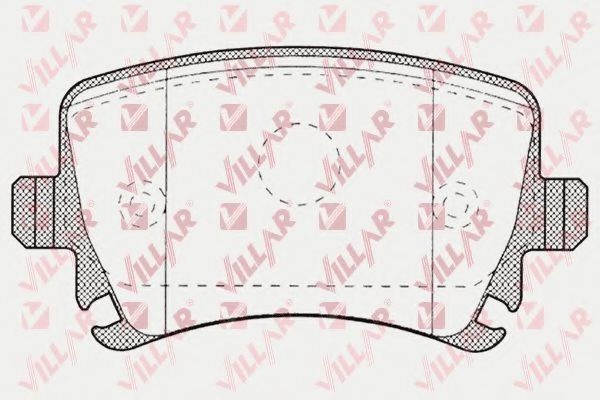 Комплект тормозных колодок, дисковый тормоз 626.1219 VILLAR