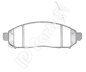 Комплект тормозных колодок, дисковый тормоз IBD-1168 IPS Parts