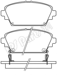 Комплект тормозных колодок, дисковый тормоз IBD-1176 IPS Parts