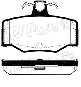 Комплект тормозных колодок, дисковый тормоз IBR-1015 IPS Parts
