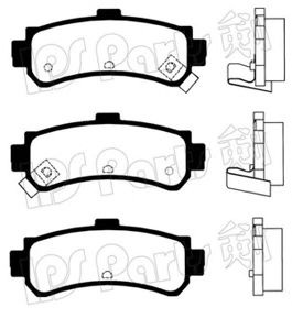 Комплект тормозных колодок, дисковый тормоз IBR-1196 IPS Parts