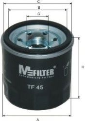 Масляный фильтр TF 45 MFILTER