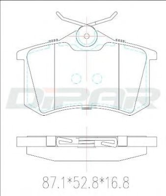 Комплект тормозных колодок, дисковый тормоз DFB2589 DITAS