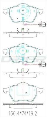 Комплект тормозных колодок, дисковый тормоз DFB3114 DITAS