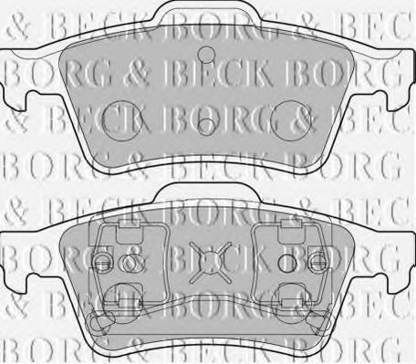 Комплект тормозных колодок, дисковый тормоз BBP1761 BORG & BECK