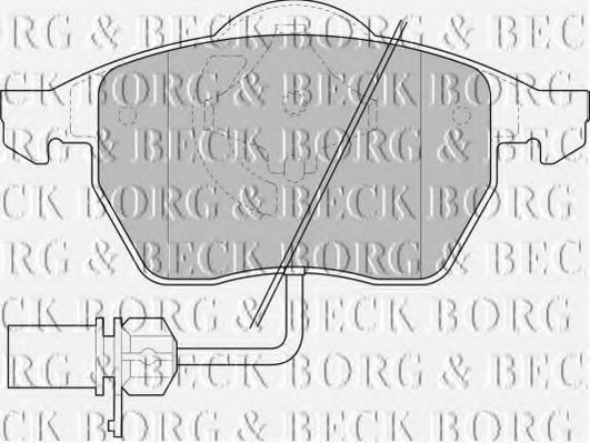Комплект тормозных колодок, дисковый тормоз BBP1447 BORG & BECK