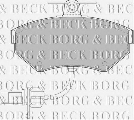 Комплект тормозных колодок, дисковый тормоз BBP1733 BORG & BECK
