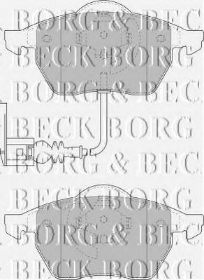 Комплект тормозных колодок, дисковый тормоз BBP1734 BORG & BECK