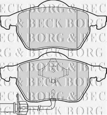 Комплект тормозных колодок, дисковый тормоз BBP1766 BORG & BECK