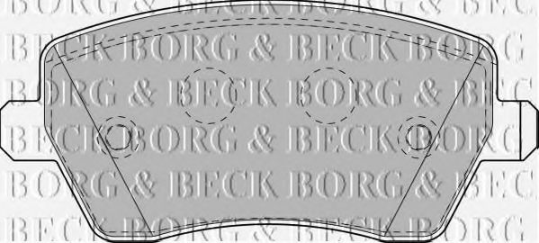 Комплект тормозных колодок, дисковый тормоз BBP1807 BORG & BECK
