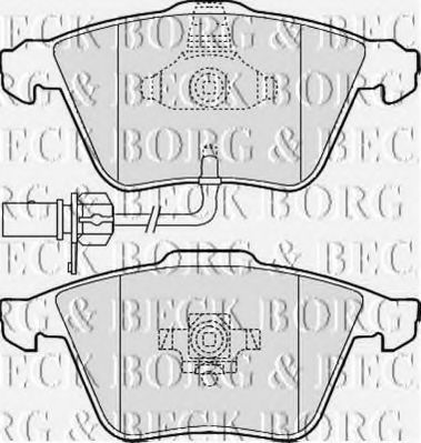 Комплект тормозных колодок, дисковый тормоз BBP2013 BORG & BECK