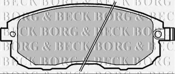 Комплект тормозных колодок, дисковый тормоз BBP2282 BORG & BECK