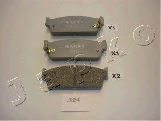Комплект тормозных колодок, дисковый тормоз 51124 JAPKO