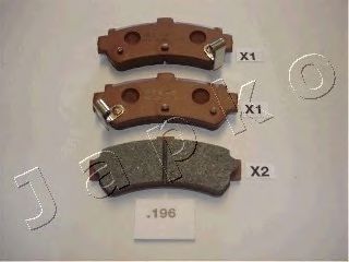 Комплект тормозных колодок, дисковый тормоз 51196 JAPKO