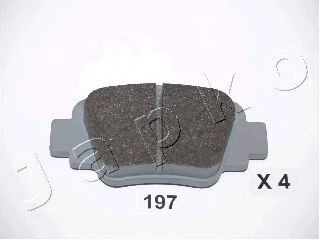 Комплект тормозных колодок, дисковый тормоз 51197 JAPKO
