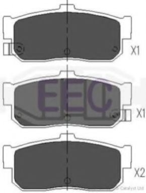 Комплект тормозных колодок, дисковый тормоз BRP0842 EEC