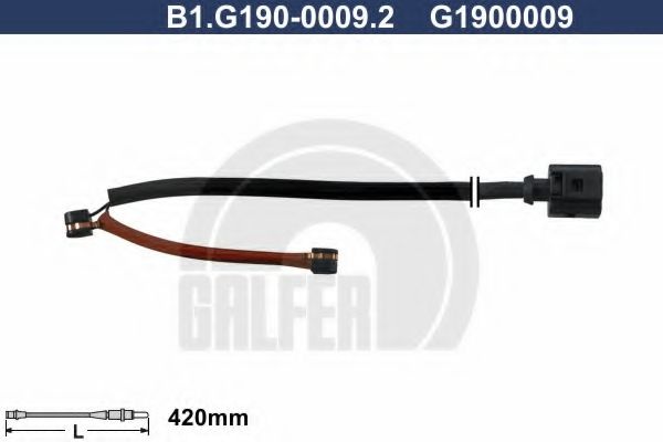 Сигнализатор, износ тормозных колодок B1.G190-0009.2 GALFER