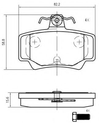 Комплект тормозных колодок, дисковый тормоз K403500 VEMA