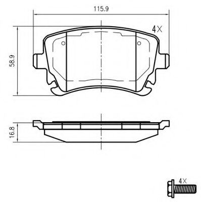 Комплект тормозных колодок, дисковый тормоз K622002 VEMA