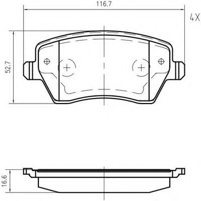 Комплект тормозных колодок, дисковый тормоз K626600 VEMA