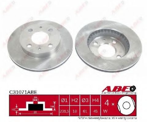 Тормозной диск C31071ABE ABE
