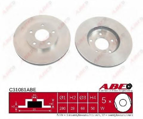 Тормозной диск C31081ABE ABE