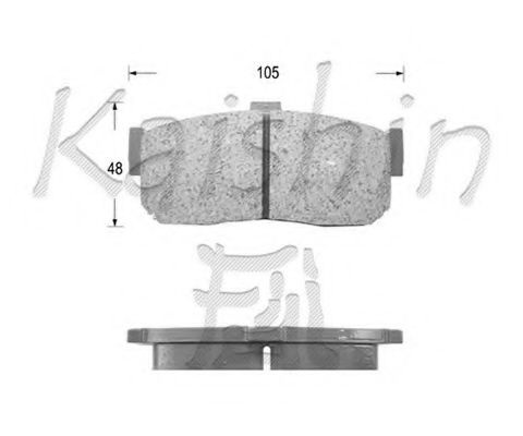 Комплект тормозных колодок, дисковый тормоз FK1148 KAISHIN