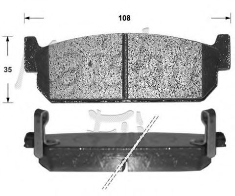 Комплект тормозных колодок, дисковый тормоз D1167 KAISHIN