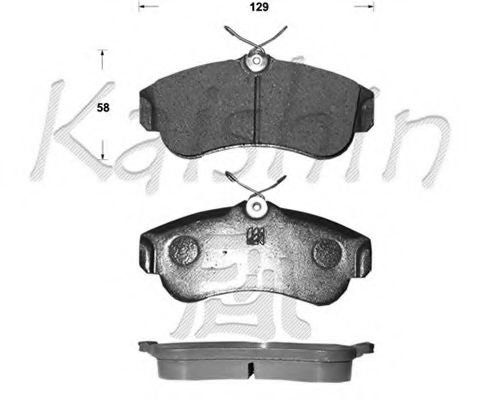 Комплект тормозных колодок, дисковый тормоз FK1180 KAISHIN
