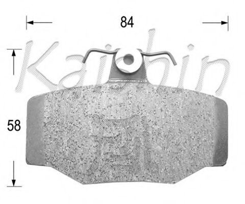 Комплект тормозных колодок, дисковый тормоз FK1214 KAISHIN
