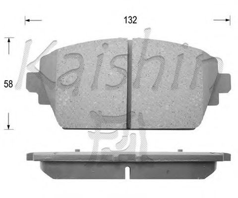 Комплект тормозных колодок, дисковый тормоз FK1247 KAISHIN