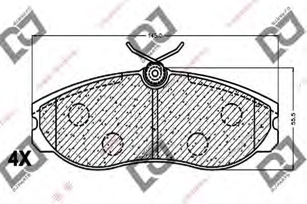 Комплект тормозных колодок, дисковый тормоз BP1089 DJ PARTS